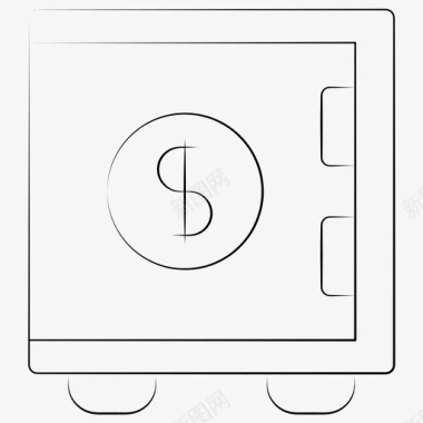 金库银行货币保护图标图标