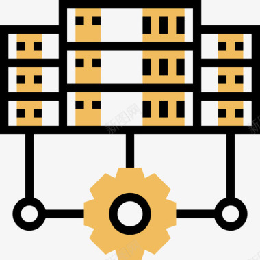 黄色躺椅服务器网络共享8黄色阴影图标图标