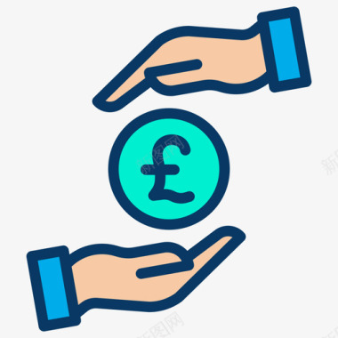 公共标识安全Pound安全101线性颜色图标图标