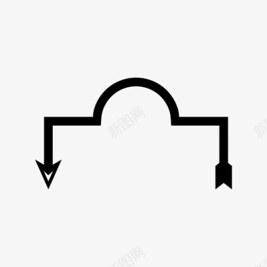 标识方向箭弓方向图标图标