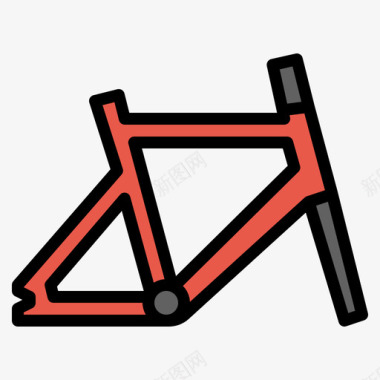 车架28号自行车线型颜色图标图标