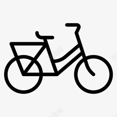 老式自行车自行车交通工具图标图标
