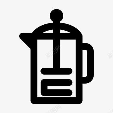 手摇咖啡机法国出版社咖啡饮料图标图标