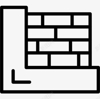 砖墙96号结构线性图标图标
