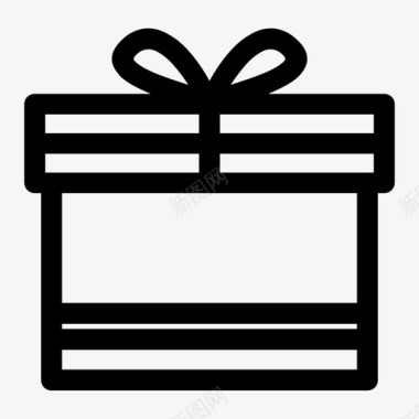 礼物包装飘带礼物圣诞礼物礼盒图标图标