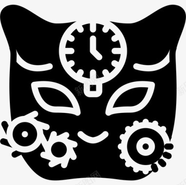 猫面具蒸汽朋克2填充图标图标