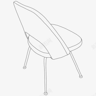 拉手椅家具中世纪现代图标图标