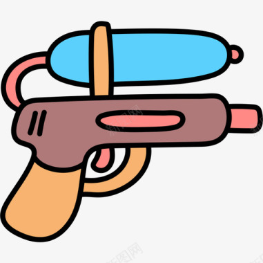 水枪儿童玩具14彩色图标图标