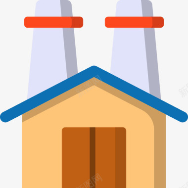 功效型工厂经济型33扁平图标图标