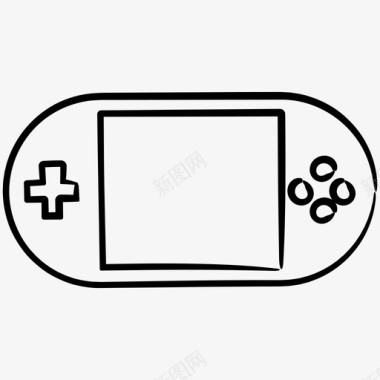 游戏机游戏板电子手绘图标图标