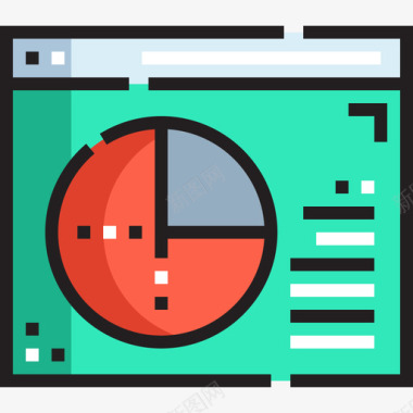 数据图小工具饼图大数据18线性颜色图标图标