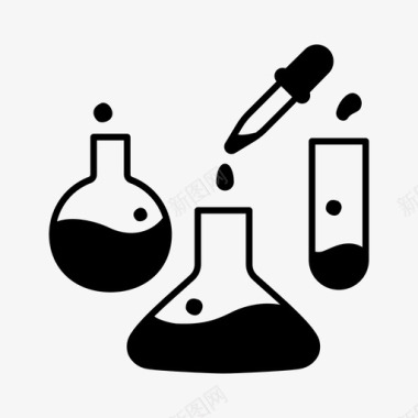 学校信纸科学教育实验图标图标