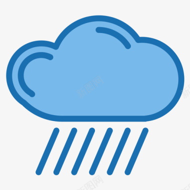 下雨天气212蓝色图标图标