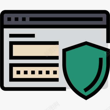 网络安全网络安全数据保护22线性颜色图标图标