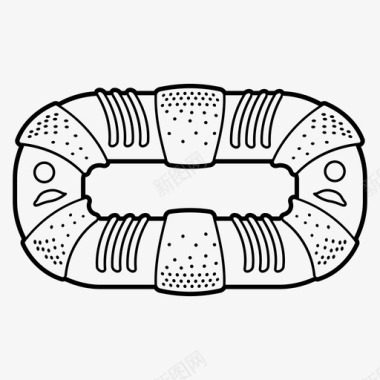 标志乐果国国王面包圣诞节耶稣降生图标图标
