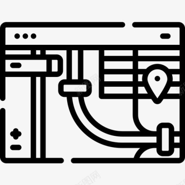 浏览网站浏览器网站界面线性图标图标