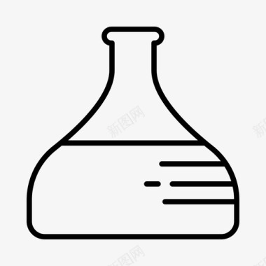 选择科学化学锥形烧瓶实验室图标图标