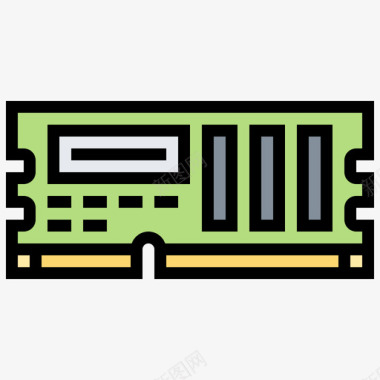 彩色口罩Ram计算机技术9线性彩色图标图标