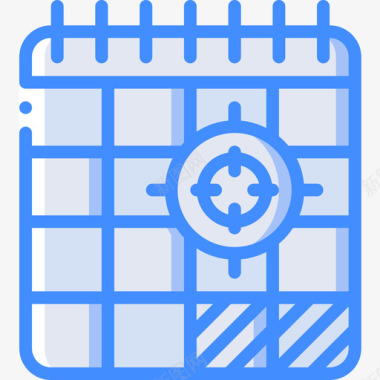 日历和行动2蓝色图标图标
