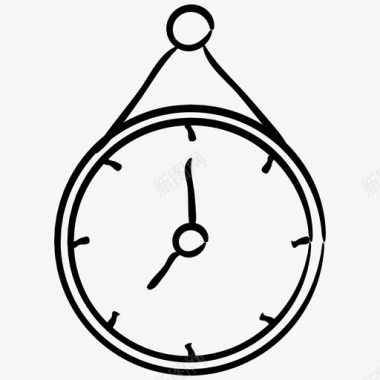 时钟时间家具手绘图标图标