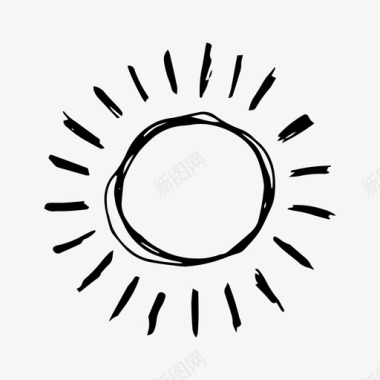太阳简笔太阳炎热夏天图标图标