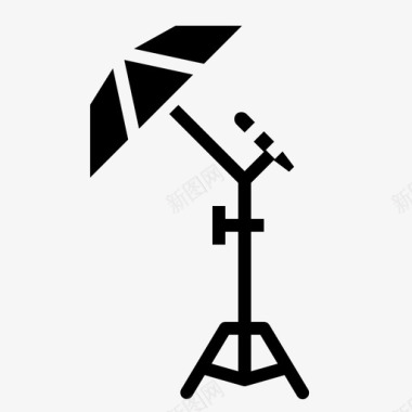 电影摄影伞反射器摄影工作室图标图标