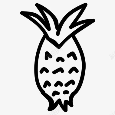 菠萝水果维生素图标图标