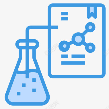 学习化学实验室化学36蓝色图标图标