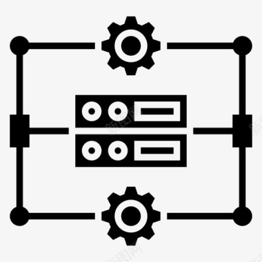 云服务器服务器连接数据库图标图标