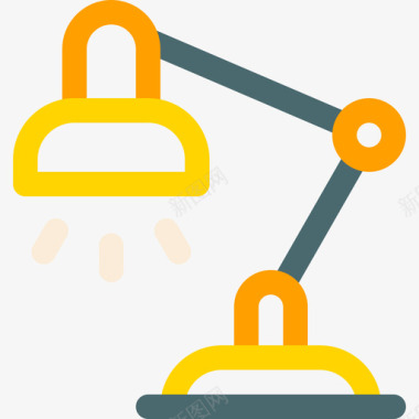 科技线建筑台灯建筑25线颜色图标图标