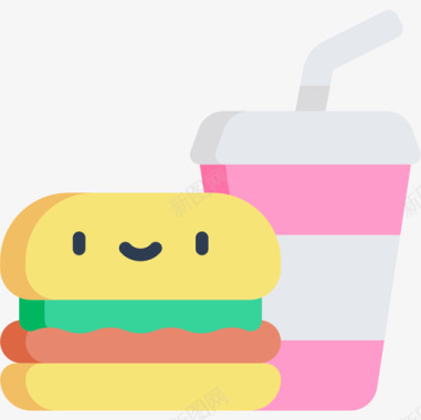 购物中心食品购物中心14公寓图标图标