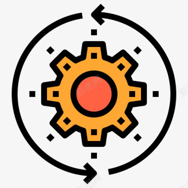 齿轮矢量素材齿轮工程54线颜色图标图标