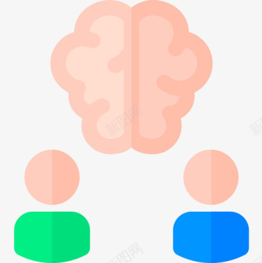 团队图标头脑风暴团队合作62平淡图标图标