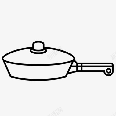 平底锅厨房用具容器炊具图标图标