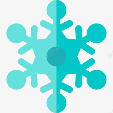 雪花冬季运动6平坦图标图标