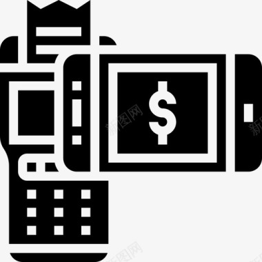 现金金币Atm无现金社会5字形图标图标