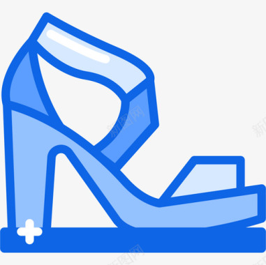 凉鞋时尚5蓝色图标图标