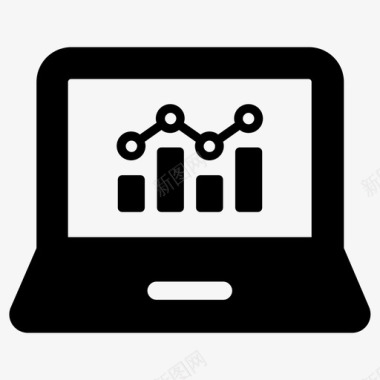 电脑标志分析图表计算机图标图标