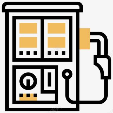 燃油燃油自动售货机5黄色阴影图标图标