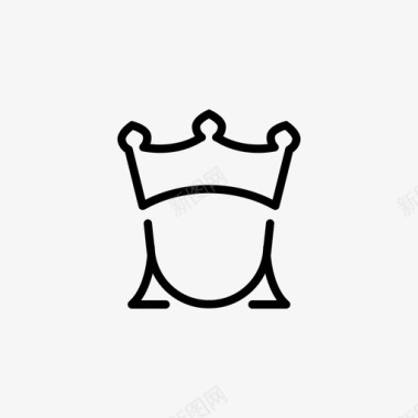 女王城堡皇冠图标图标