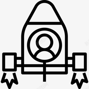 火箭商务288直线型图标图标