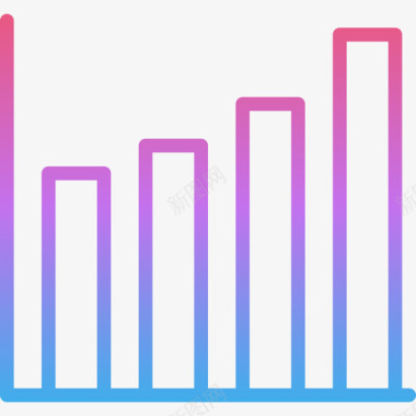 比例柱状图柱状图图表和图表5梯度图标图标