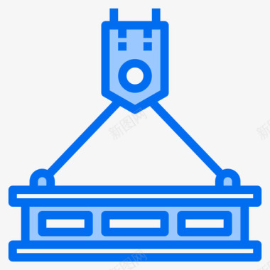 结构骨架起重机120结构蓝色图标图标