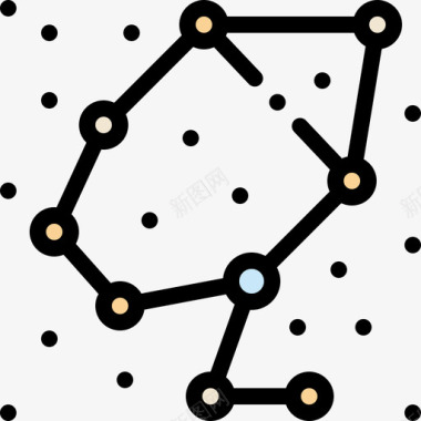 星座神话2线性颜色图标图标