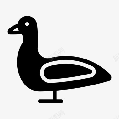 野鸭动物水鸟图标图标
