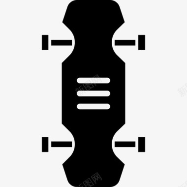 木纹滑板滑板运输140实心图标图标
