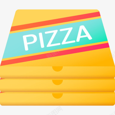 披萨送餐22彩色图标图标