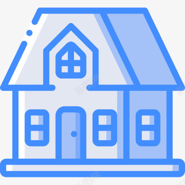 纯净蓝色房子房子4蓝色图标图标