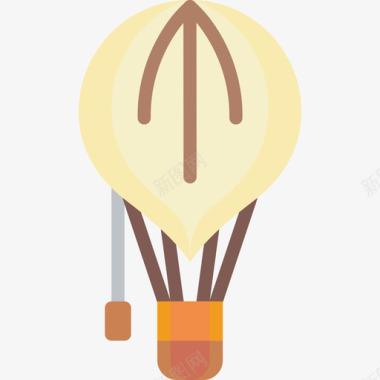 热气球蒸汽朋克3扁平图标图标