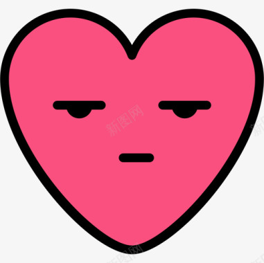 有表情心脏心脏表情符号9线性颜色图标图标